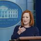 White House press secretary Jen Psaki speaks during the daily briefing at the White House in Washington, Wednesday, April 6, 2022. (AP Photo/Susan Walsh)