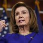 House Speaker Nancy Pelosi of Calif., speaks during her weekly news conference on Capitol Hill in Washington, March 31, 2022. (AP Photo/Mariam Zuhaib) **FILE**