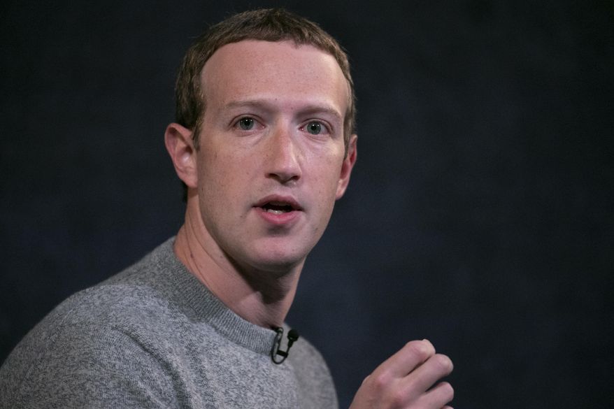 Facebook CEO Mark Zuckerberg speaks at the Paley Center in New York, Oct. 25, 2019. (AP Photo/Mark Lennihan, File)