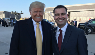 Colorado Republican Dave Williams poses with former President Donald Trump. Mr. Williams visited the Trump White House twice. (Photo courtesy of Dave Williams campaign)