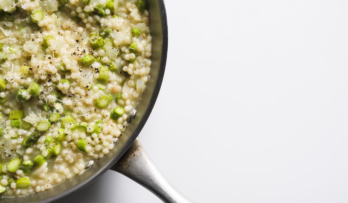 NextImg:Sub in pearl couscous for rice for a quick, creamy ‘risotto’