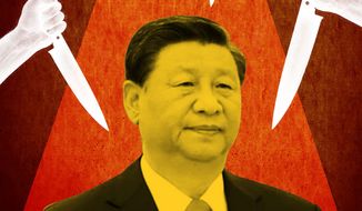 Illustration on Xi Jinping&#39;s enemies in China by Linas Garsys/The Washington Times