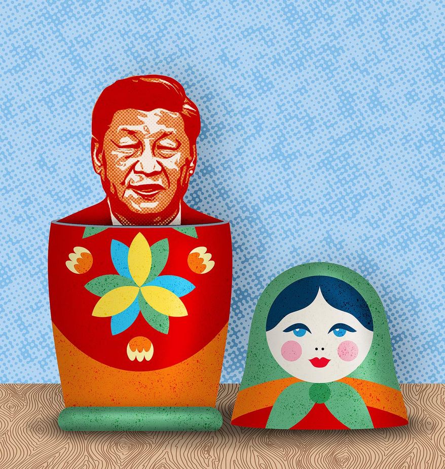 China and Russia: Putin’s pal, Chinese President Xi Jinping Illustration by Greg Groesch/The Washington Times