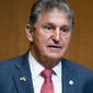 Sen. Joe Manchin, D-W.Va., arrives for a Senate Appropriations Subcommittee on Commerce, Justice, Science, and Related Agencies hearing to discuss the fiscal year 2023 budget of the Department of Justice at the Capitol in Washington, Tuesday, April 26, 2022. (Greg Nash/Pool Photo via AP)