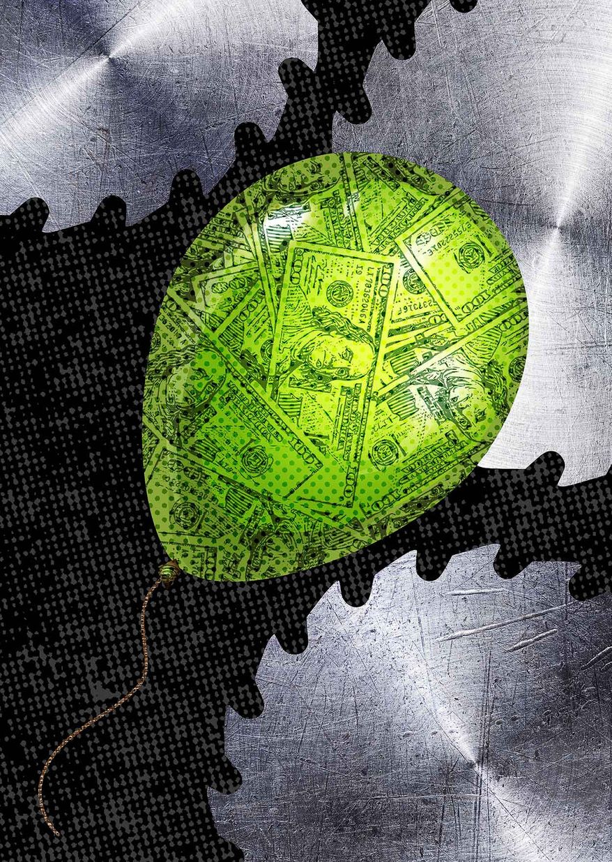 Busting the Inflation Bubble Illustration by Greg Groesch/The Washington Times