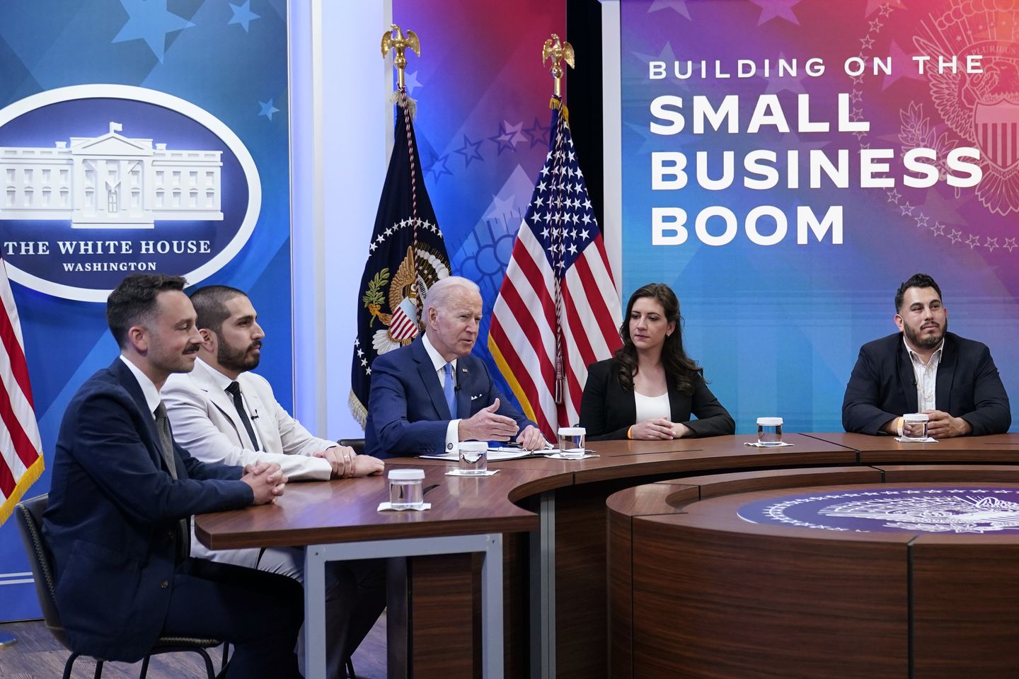 Biden hosts small business owners, says growth trend will continue
