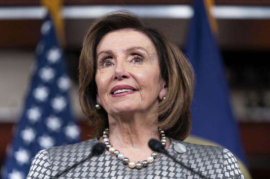 Speaker of the House Nancy Pelosi of Calif., speaks during a news conference, Friday, April 29, 2022, on Capitol Hill in Washington. (AP Photo/Jacquelyn Martin) ** FILE **