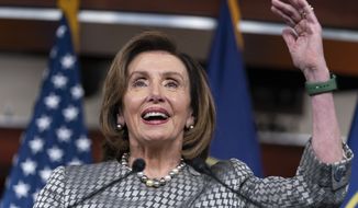 Speaker of the House Nancy Pelosi of Calif., speaks during a news conference, Friday, April 29, 2022, on Capitol Hill in Washington. (AP Photo/Jacquelyn Martin)