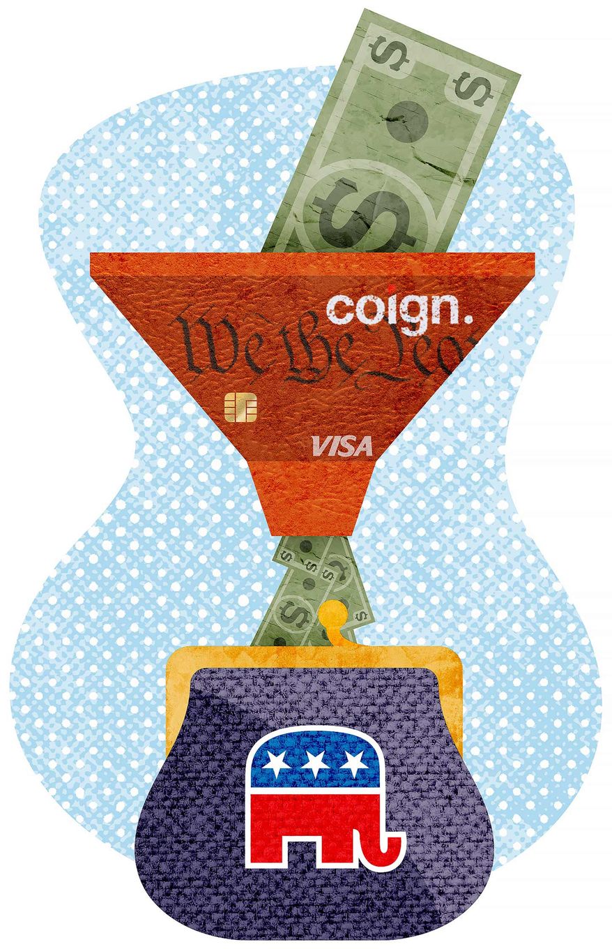Coign: Cash for Conservative Causes Illustration by Greg Groesch/The Washington Times