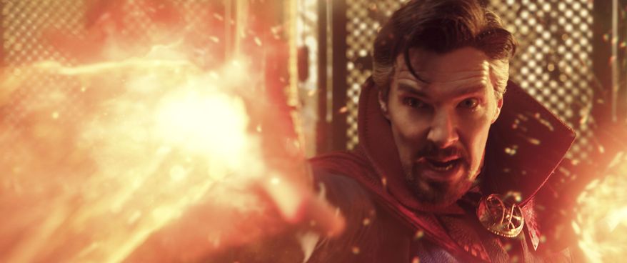 This image released by Marvel Studios shows Benedict Cumberbatch as Dr. Stephen Strange in a scene from &amp;quot;Doctor Strange in the Multiverse of Madness.&amp;quot; (Marvel Studios via AP)