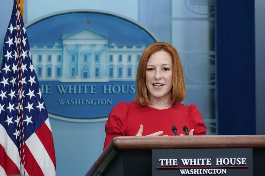 White House press secretary Jen Psaki speaks during the daily briefing at the White House in Washington, Wednesday, May 4, 2022. (AP Photo/Susan Walsh)
