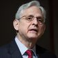 Attorney General Merrick Garland speaks during the Chiefs of Police Executive Forum, at the United States Bureau of Alcohol, Tobacco, Firearms and Explosives (ATF) headquarters in Washington, Thursday, May 5, 2022. (Michael Reynolds/Pool Photo via AP)