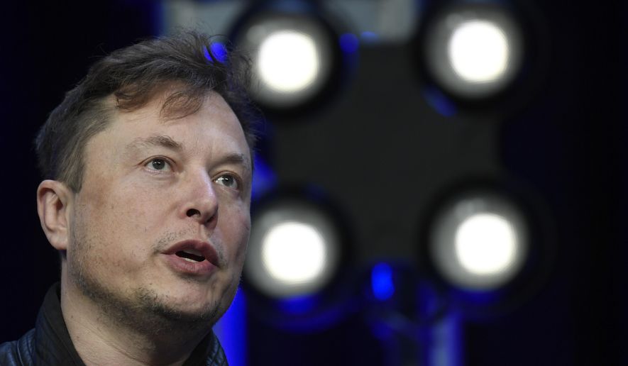 Elon Musk speaks at the SATELLITE Conference and Exhibition March 9, 2020, in Washington.  (AP Photo/Susan Walsh, File)