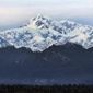 FILE - In this Oct. 1, 2017, photo, North America&#39;s tallest peak, Denali, is seen from a turnout in Denali State Park, Alaska. National park rangers in Alaska on Friday, May 6, 2022, resumed an aerial search for the year&#39;s first registered climber on North America&#39;s tallest peak after he didn&#39;t check in with a friend. (AP Photo/Becky Bohrer, File)