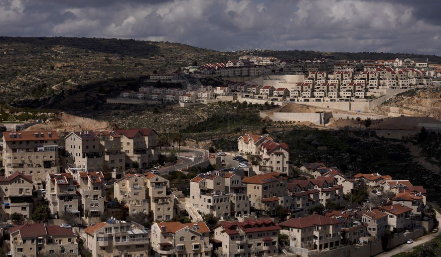 FILE - A general view shows the West Bank Jewish settlement of Efrat, Thursday, March 10, 2022. Israel is set to advance plans for the construction of 4,000 settler homes in the occupied West Bank, the interior minister said Friday, May 6. (AP Photo/Maya Alleruzzo, File)