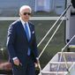 President Joe Biden arrives at the White House from a weekend trip to his Delaware home, Monday, May 9, 2022, in Washington. (AP Photo/Manuel Balce Ceneta)