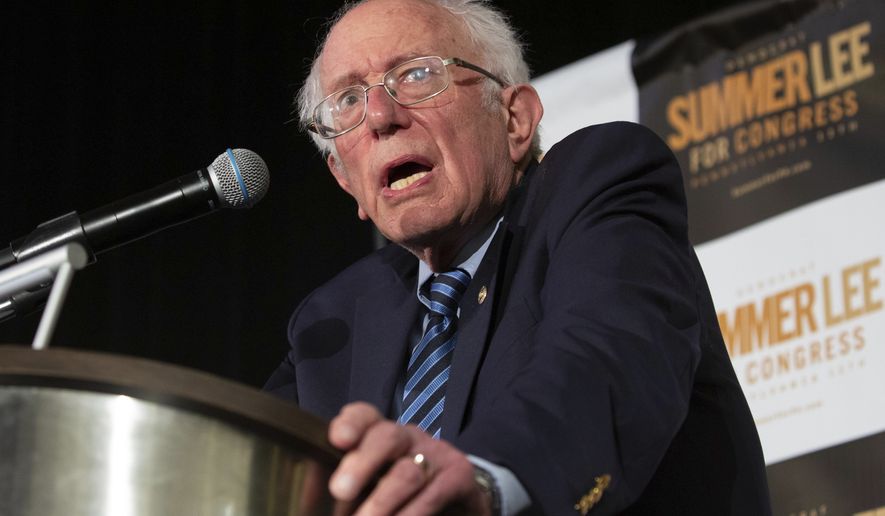 Sen. Bernie Sanders, I-Vt., endorses Pa. state Rep. Summer Lee, who is seeking the Democratic Party nomination for Pennsylvania&#39;s 12th District U.S. Congressional district, at a campaign stop in Pittsburgh, Thursday, May 12, 2022. Pennsylvania&#39;s primary election is Tuesday, May 17, 2022. (AP Photo/Rebecca Droke) **FILE**