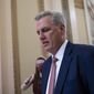 House Minority Leader Kevin McCarthy, R-Calif., walks to the chamber from his office at the Capitol in Washington, Friday, May 13, 2022, in this file photo. (AP Photo/J. Scott Applewhite)  **FILE**