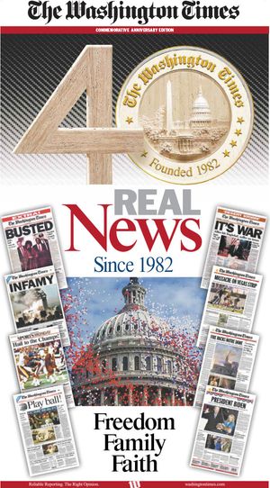 Download the Commemorative Anniversary Edition available in the May 17, 2022, edition of The Washington Times.