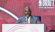 Washington Wizards head coach Wes Unseld Jr., sits on stage during the 2022 NBA basketball Draft Lottery Tuesday, May 17, 2022, in Chicago. (AP Photo/Charles Rex Arbogast) **FILE**