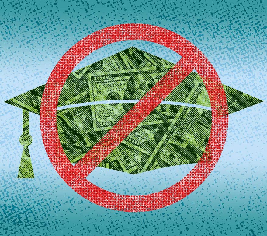 No Student Loan Forgiveness Illustration by Greg Groesch/The Washington Times