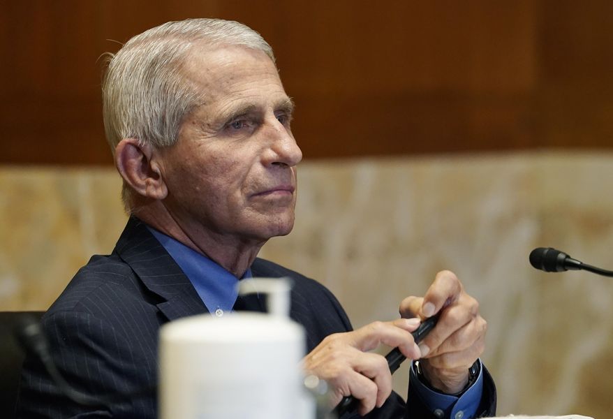 Dr. Anthony Fauci, Director of the National Institute of Allergy and Infectious Diseases, is seen during the House Committee on Appropriations subcommittee on Labor, Health and Human Services, Education, and Related Agencies hearing, about the budget request for the National Institutes of Health, Tuesday, May 17, 2022, on Capitol Hill in Washington. (AP Photo/Mariam Zuhaib)