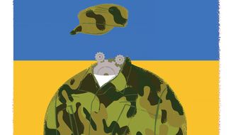 U.S. intelligence and Ukraine illustration by Linas Garsys / The Washington Times
