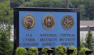 A sign stands outside the National Security Administration (NSA) campus on in Fort Meade, Md., on June 6, 2013. The national reckoning over racial inequality sparked by George Floyd&#39;s murder two years ago has gone on behind closed doors inside America&#39;s intelligence agencies. Shortly after his death, employees of the National Security Agency had a call to speak to their director about racism and cultural misunderstandings. One by one, officers spoke about examples of racism that they had seen in America&#39;s largest intelligence service. (AP Photo/Patrick Semansky, File)