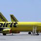 A line of Spirit Airlines jets sit on the tarmac at the Orlando International Airport on May 20, 2020, in Orlando, Fla. Spirit Airlines&#39; board is telling its shareholders to reject JetBlue&#39;s offer, saying it&#39;s not in the best interests of the company or its stockholders. Spirit said Thursday, May 19, 2022, that its board found that a potential deal with JetBlue faces substantial regulatory hurdles, especially while the Northeast Alliance with American Airlines remains in effect. (AP Photo/Chris O&#39;Meara, File)