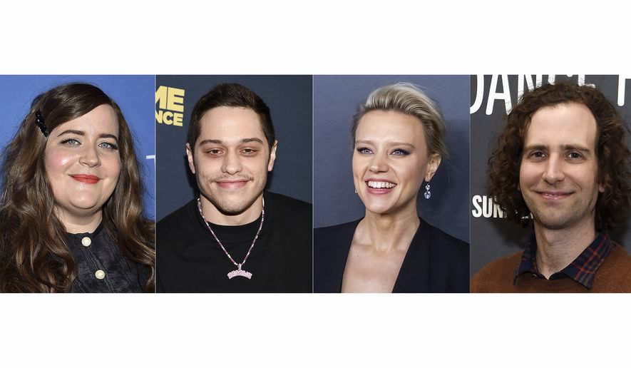 This combination of photos shows cast members from &quot;Saturday Night Live,&quot; from left; Aidy Bryant, Pete Davidson, Kate McKinnon and Kyle Mooney. Bryant, Davidson, McKinnon and Mooney are departing from &quot;Saturday Night Live,&quot; leaving the sketch institution without some of its most famous names after Saturday&#39;s 47th season finale. (AP Photo)