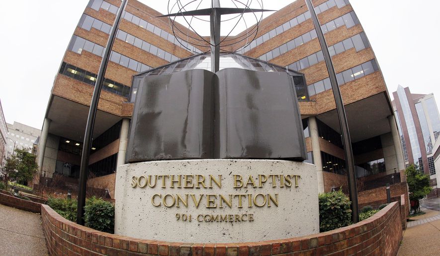 This Wednesday, Dec. 7, 2011, file photo shows the headquarters of the Southern Baptist Convention in Nashville, Tenn. Leaders of the SBC, America&#39;s largest Protestant stonewalled and denigrated survivors of clergy sex abuse over almost two decades, according to a scathing 288-page investigative report issued Sunday, May 22, 2022. (AP Photo/Mark Humphrey, File) **FILE**