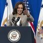 Vice President Kamala Harris speaks about electric school buses, during an event at Meridian High School in Falls Church, Va., Friday, May 20, 2022. (AP Photo/Jacquelyn Martin) ** FILE **