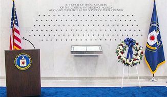 The CIA has honored two fallen officers at the federal agency&#39;s memorial wall, which uses stars rather than names, in keeping with their clandestine calling. (Image courtesy of CIA)