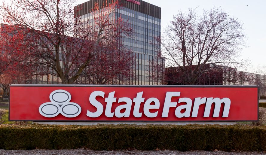 The State Farm corporate headquarters in Bloomington, Illinois, is seen here on March 26, 2022. (Shutterstock) **FILE**