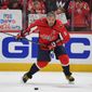 Washington Capitals left wing Alex Ovechkin (8) before a game against the Florida Panthers at Capital One Arena in Washington D.C., May 9, 2022. (Photo by All-Pro Reels)