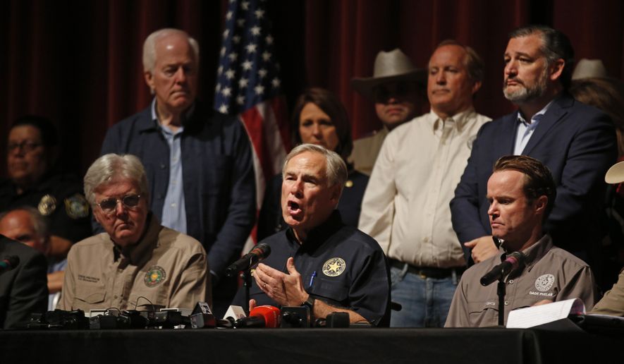 Texas Gov. Greg Abbott speaks during a news conference in Uvalde, Texas Wednesday, May 25, 2022. The 18-year-old gunman who slaughtered 19 children and two teachers at a Texas elementary school barricaded himself inside a single classroom and &amp;quot;began shooting anyone that was in his way,&amp;quot; authorities said Wednesday in detailing the latest mass killing to rock the U.S. (AP Photo/Dario Lopez-Mills)