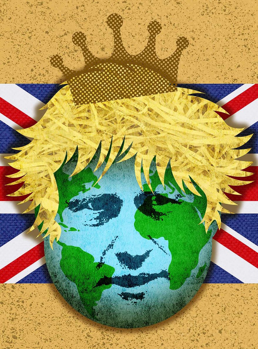 Boris Johnson and leaders of the free world illustration by Greg Groesch / The Washington Times