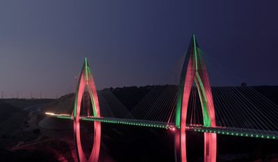 Mohammed VI Bridge, named after the King of Morocco, is the largest cable-stayed bridge in Africa.