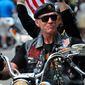 Artie Muller, who co-founded the non-profit charity Rolling Thunder in 1987 and remains executive director, says he has taken his organization&#39;s mission and message to a nationwide level. The group led rides in the nation&#39;s capitol for over 30 years.  (AP PHOTO, file)