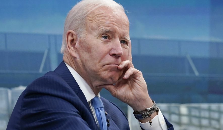 In this file photo, President Joe Biden is seen in the South Court Auditorium on the White House complex in Washington, Wednesday, June 1, 2022. (AP Photo/Susan Walsh)  **FILE**