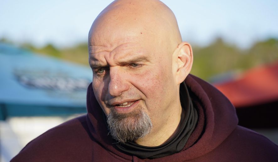 Pennsylvania Lt. Governor John Fetterman, who won the Democratic nomination to run for the U.S. Senate for Pennsylvania, in November, greets supporters at a campaign stop Friday, May 10, 2022 in Greensburg, Pa. In a statement released through the campaign on Friday June 3, Fetterman&#39;s cardiologist, Dr. Ramesh Chandra, said Fetterman, who is recovering from a stroke, also has cardiomyopathy, in which the heart muscle becomes weakened and enlarged. Chandra also said the candidate will be fine if he eats healthy foods, takes prescribed medication and exercises. (AP Photo/Keith Srakocic, File)