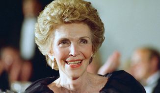 Nancy Reagan at the White House in 1988,  during President Ronald Reagan&#x27;s second term in office. (AP Photo)
