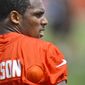 Cleveland Browns quarterback Deshaun Watson stands on the field during an NFL football practice at the team&#39;s training facility Wednesday, June 1, 2022, in Berea, Ohio. (AP Photo/David Richard) **FILE**