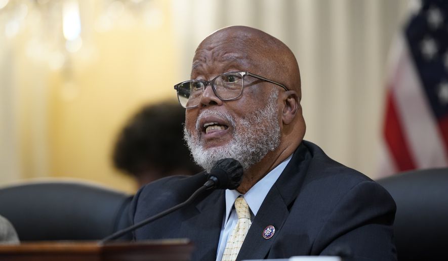 Committee chairman Rep. Bennie Thompson, D-Miss., gives opening remarks as the House select committee investigating the Jan. 6 attack on the U.S. Capitol holds its first public hearing to reveal the findings of a year-long investigation, at the Capitol in Washington, Thursday, June 9, 2022. (AP Photo/J. Scott Applewhite)