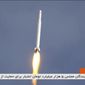 This image taken from video footage aired by Iranian state television March 8, 2022, shows the launch of a rocket by Iran&#39;s Revolutionary Guard carrying a Noor-2 reconnaissance satellite in the northeastern Shahroud Desert of Iran as U.S. intelligence agencies warn Tehran could seek 90% enrichment if negotiations to restore Iran’s nuclear deal fail. (Iranian state television via AP, File)