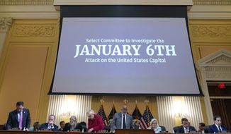 The House select committee investigating the Jan. 6 attack on the U.S. Capitol continues to reveal its findings of a year-long investigation, at the Capitol in Washington, Monday, June 13, 2022. (AP Photo/Susan Walsh)