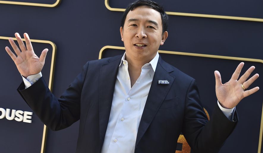 Andrew Yang arrives at the Gold House Gala on Saturday, May 21, 2022, at Vibiana in Los Angeles. (Photo by Jordan Strauss/Invision/AP)