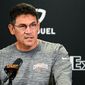Washington Commanders Ron Rivera speaks with reporters prior to minicamp at the team&#39;s Inova Sports and Performance Center, June 14, 2022. (Photo by Brian Murphy, All-Pro Reels)