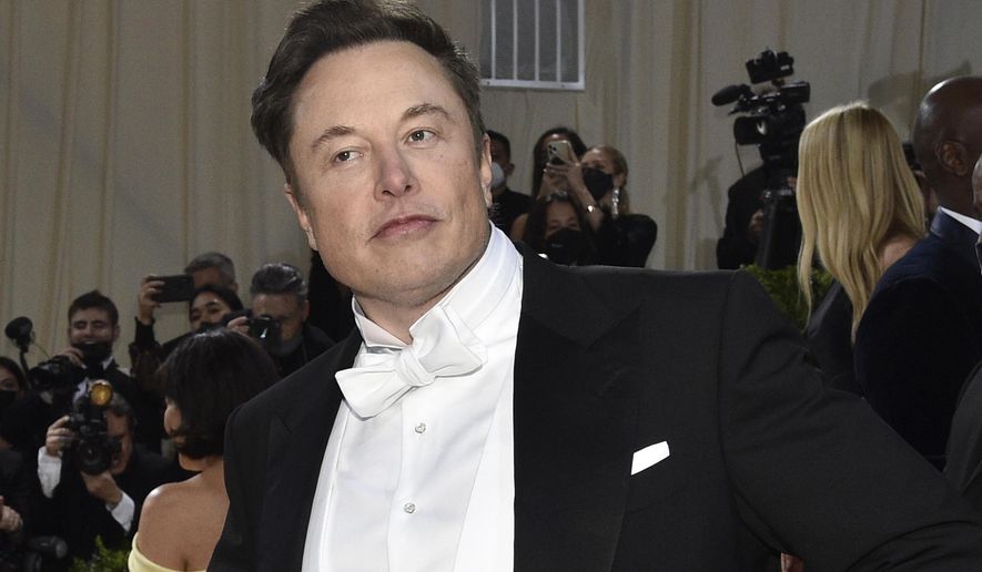 Elon Musk attends The Metropolitan Museum of Art&#x27;s Costume Institute benefit gala celebrating the opening of the &amp;quot;In America: An Anthology of Fashion&amp;quot; exhibition on May 2, 2022, in New York. Musk is expected to meet with Twitter employees Thursday, June 16, 2022 in an apparent effort to assuage concerns about his $44 billion deal to acquire the social platform. (Photo by Evan Agostini/Invision/AP)