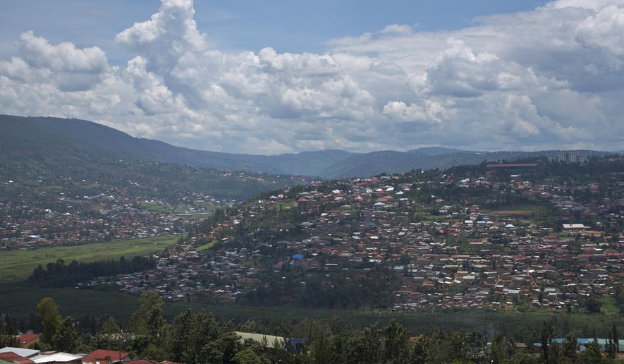The Rwandan capital of Kigali is seen from one of the overlooking hills on April 6, 2014. Expectations are high in Rwanda as the East African nation prepares to host the Commonwealth Heads of Government Summit in June 2022. (AP Photo/Ben Curtis, File)
